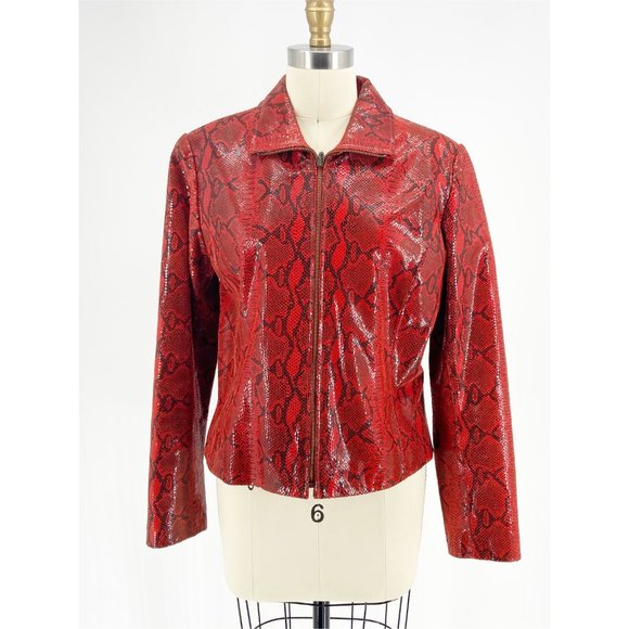 Yvonne Le Marie Jackets & Blazers - Yvonne le Marie suede snake print jacket~8